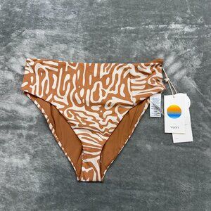 Vuori Dune Bikini Bottom womens Large Sun support high waisted cheeky lined NEW
